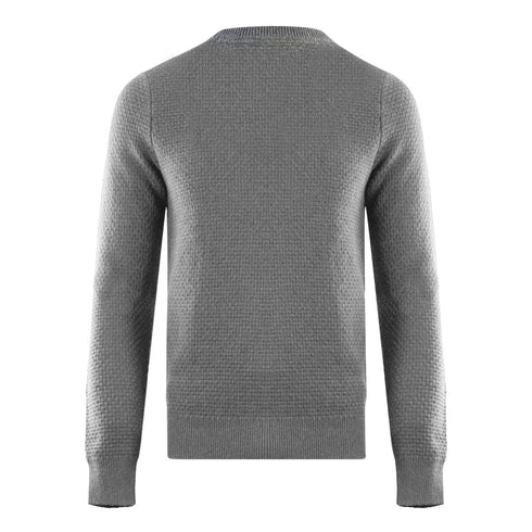 Lyle Scott Basket Weave Knitted Grey Sweater